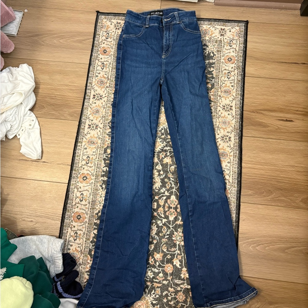FITJEANS Blue Denim Flare Jeans